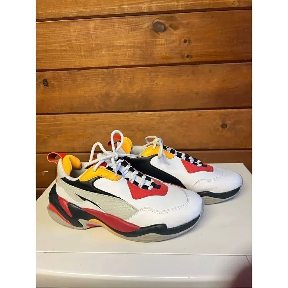 PUMA Men’s Thunder Holiday 'High Risk Red Orange Alert' 372834-01 Sz 7